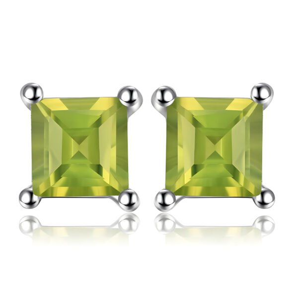 Boucles d'oreilles Carrés Précieux - Péridot