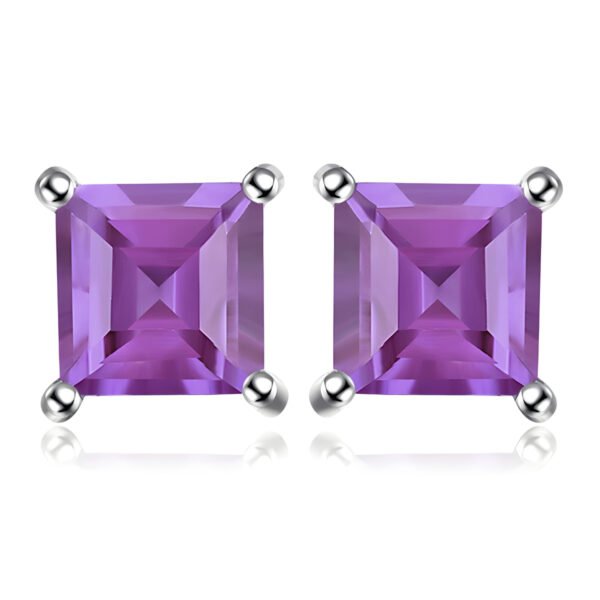Boucles d'oreilles Carrés Précieux - Améthyste