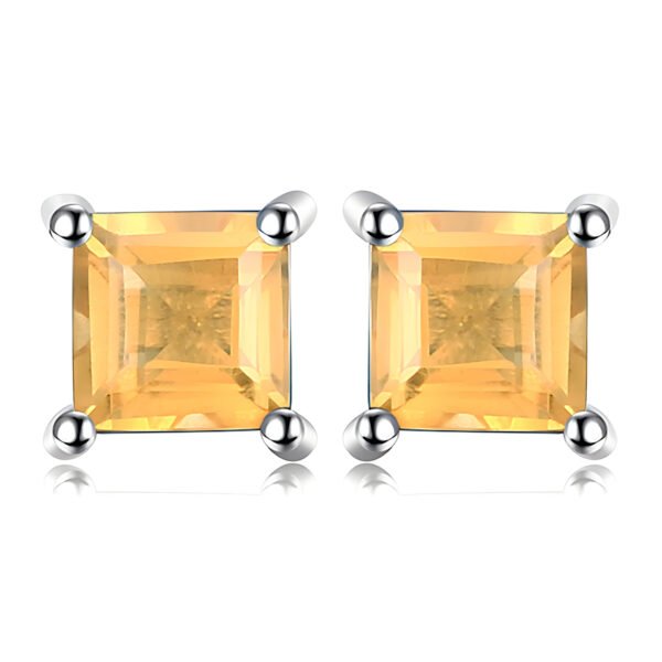 Boucles d'oreilles Carrés Précieux - Citrine